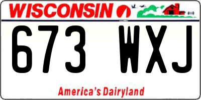 WI license plate 673WXJ
