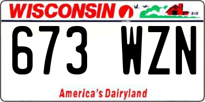 WI license plate 673WZN