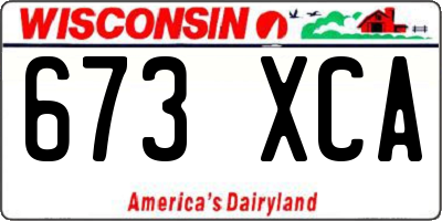 WI license plate 673XCA