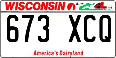 WI license plate 673XCQ