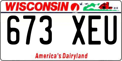 WI license plate 673XEU