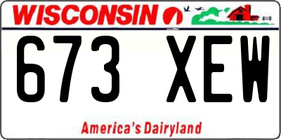 WI license plate 673XEW