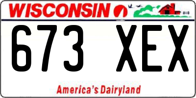 WI license plate 673XEX