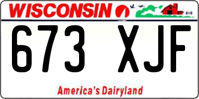 WI license plate 673XJF