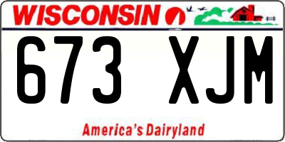 WI license plate 673XJM
