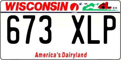 WI license plate 673XLP