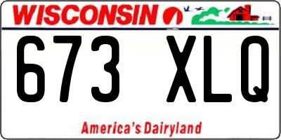 WI license plate 673XLQ