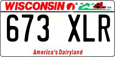 WI license plate 673XLR