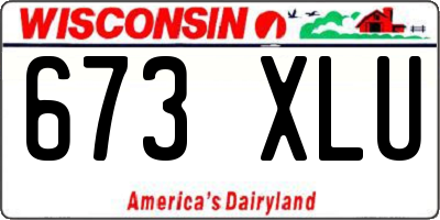 WI license plate 673XLU