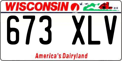 WI license plate 673XLV