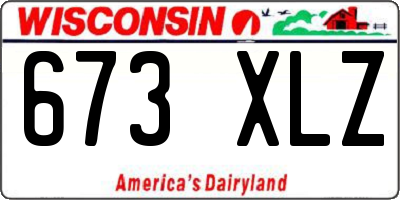 WI license plate 673XLZ
