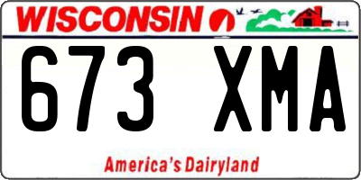WI license plate 673XMA
