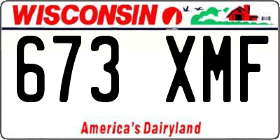 WI license plate 673XMF