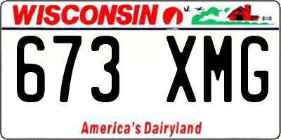 WI license plate 673XMG