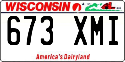 WI license plate 673XMI