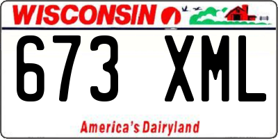 WI license plate 673XML
