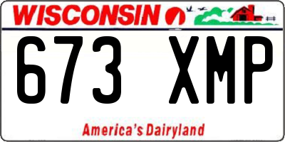 WI license plate 673XMP