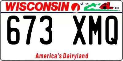 WI license plate 673XMQ