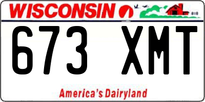 WI license plate 673XMT