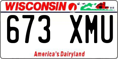 WI license plate 673XMU