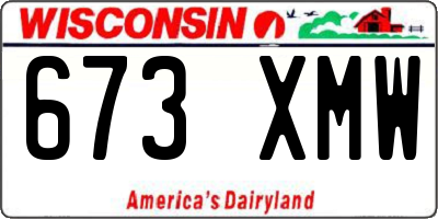 WI license plate 673XMW