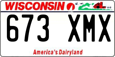 WI license plate 673XMX