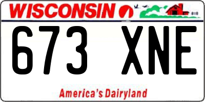WI license plate 673XNE