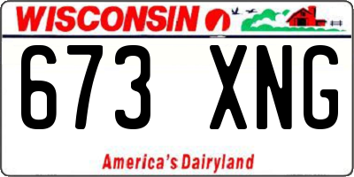 WI license plate 673XNG