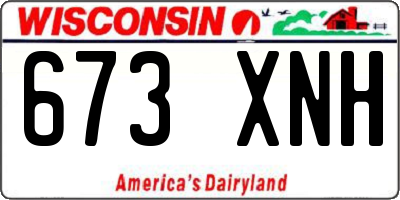 WI license plate 673XNH