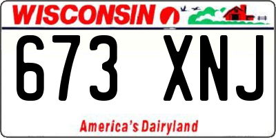 WI license plate 673XNJ