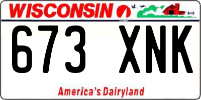WI license plate 673XNK