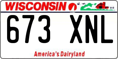 WI license plate 673XNL