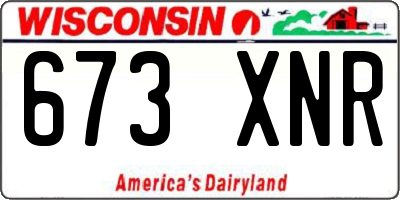 WI license plate 673XNR