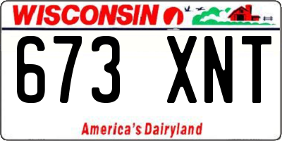 WI license plate 673XNT