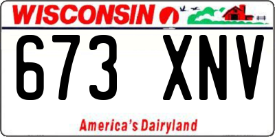 WI license plate 673XNV