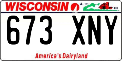 WI license plate 673XNY