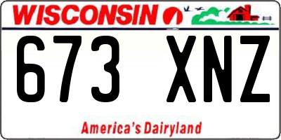 WI license plate 673XNZ