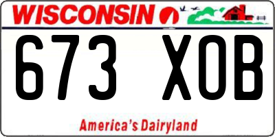 WI license plate 673XOB