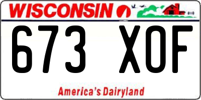 WI license plate 673XOF