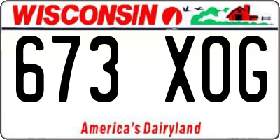 WI license plate 673XOG
