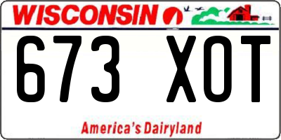 WI license plate 673XOT