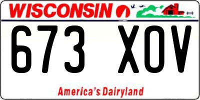 WI license plate 673XOV
