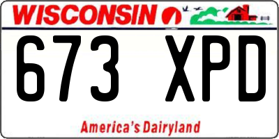 WI license plate 673XPD