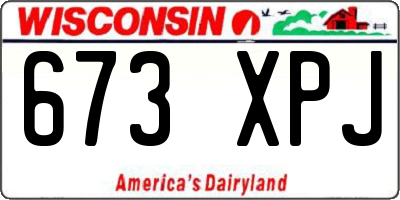 WI license plate 673XPJ