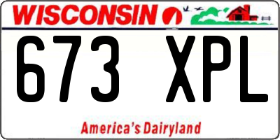WI license plate 673XPL
