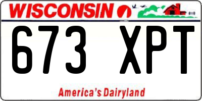 WI license plate 673XPT