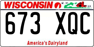 WI license plate 673XQC