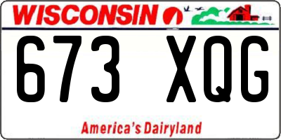 WI license plate 673XQG