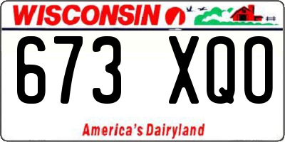 WI license plate 673XQO