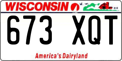 WI license plate 673XQT